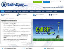 Tablet Screenshot of highlandcountywater.com